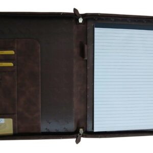 A4 Adpel Mottled Leather Zip Around Folder - Image 4